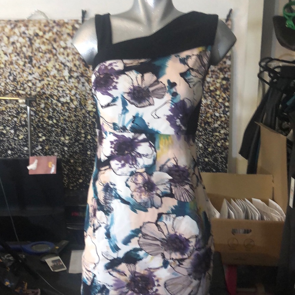 Women’s floral print casual sheath dress